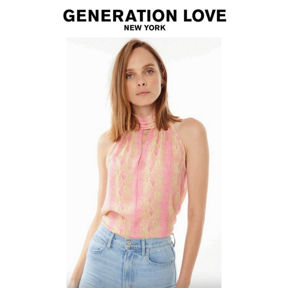 Generation Love Jordyn Silk Halter Top